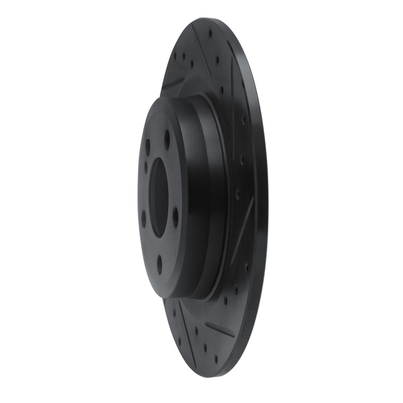 Mercedes-Benz SLC300 Brake Rotor (1) - Rear Right - R1 Concepts - Drilled & Slotted - Black - `12-`20